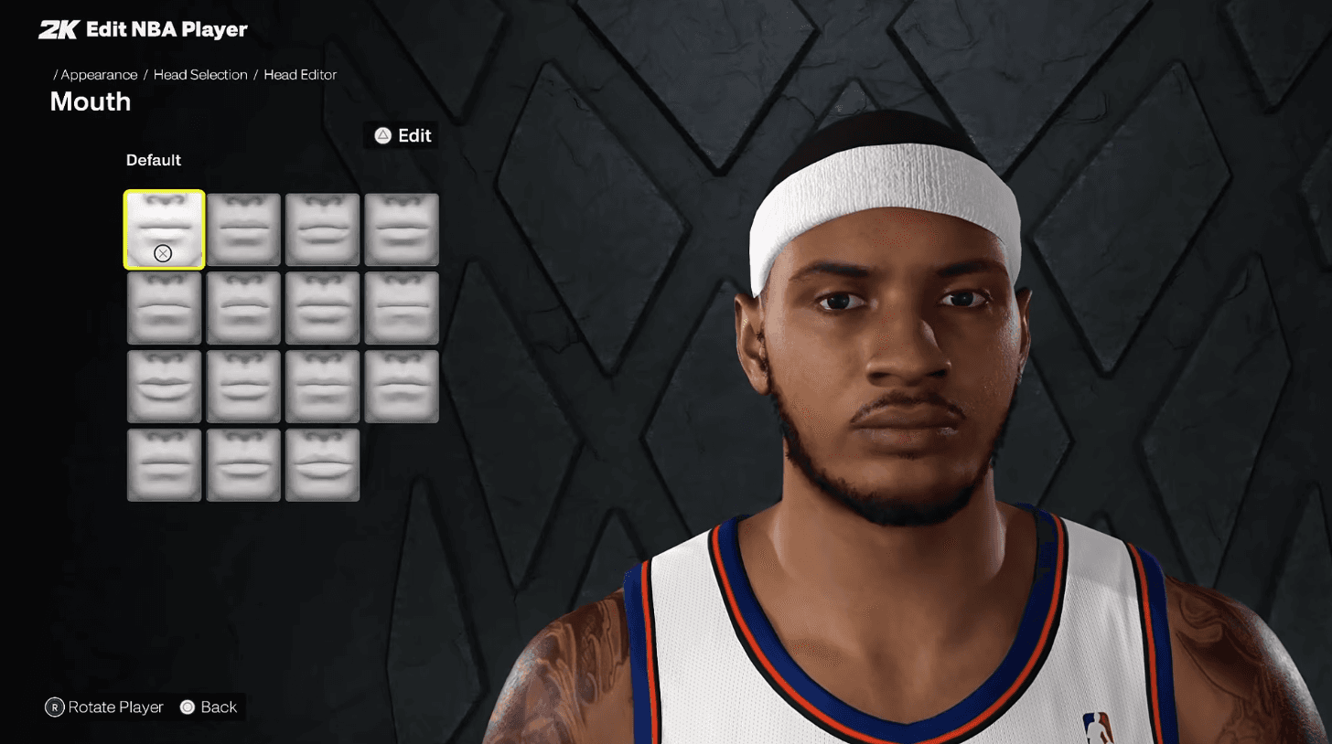 Carmelo Anthony in-game result